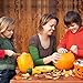 IBASETOY Halloween Pumpkin Carving Kit - Professional Stainless Steel Pumpkin Carving Tools Set for Kids and Adults, Easily Carve Sculpt Halloween Jack-O-Lanterns (with Carrying Bag) (Orange-6pcs)