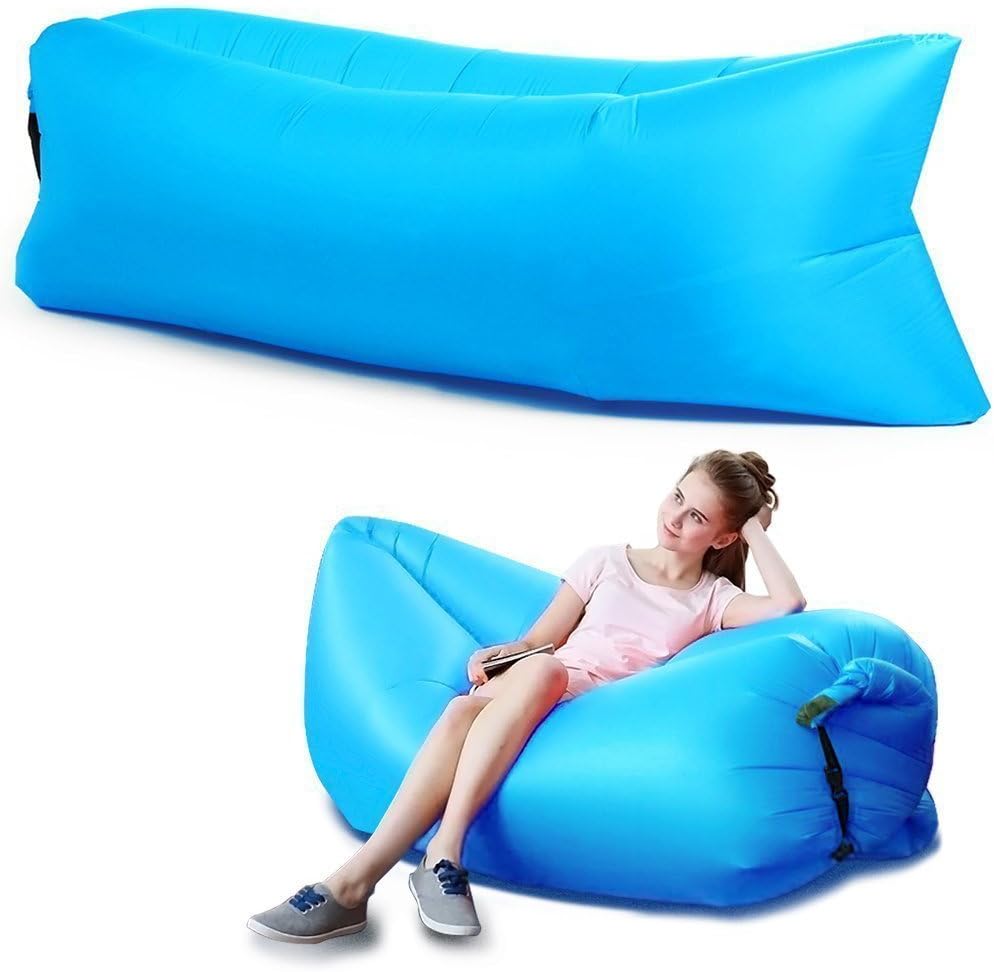CLOMANA® Camping Lounger Sofa Inflatable Sleeping Bag Beach Hangout Lazy Air Bed