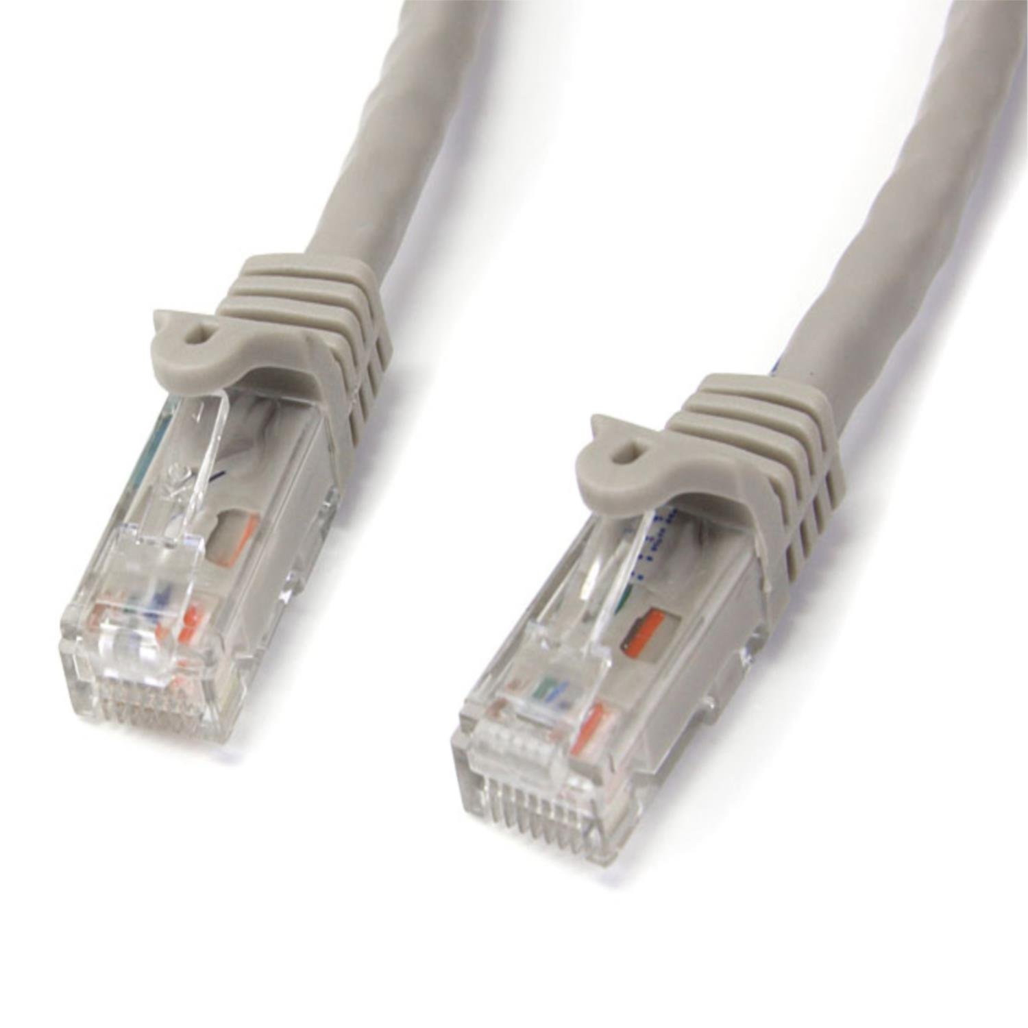 StarTech.com 15m CAT6 Ethernet Cable - Grey CAT 6 Gigabit Ethernet Wire -650MHz 100W PoE++ RJ45 UTP Category 6 Network/Patch Cord Snagless w/Strain Relief Fluke Tested UL/TIA Certified (N6PATC15MGR)