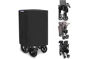Rilime Wagon Cover compatible with Wonderfold Wagon W2 Series(Cover-Only),Waterproof 420D Stroller Wagons Covers With Handle Adjustable Drawstring-25"L x 20"W x 31"H