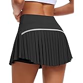 JoyGirl Womens Pleated Tennis Skirt with Shorts High Waisted Golf Skort Mini Skirt Workout Skirt Athletic Skorts with Pockets