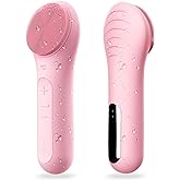 NågraCoola CLIE Facial Cleansing Brush, Waterproof and Rechargeable Electric Face Scrubber for Men & Women, Exfoliating, Massaging, and Cleansing - Pink