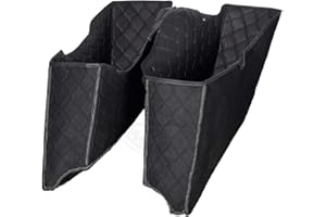 Advanblack Saddlebag Liners Carpet Insert Fits for 2014-2023 H-D Touring Road King Electra Road Street Glide Ultra Classic Hard Saddlebags (Black, CVO Style/OEM Tapered Saddlebags)
