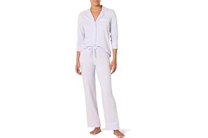 Amazon Essentials Women's Cotton Modal Long-Sleeve Shirt and Full-Length Bottom Pajama Set