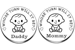 DAVROCK Decision Coin New Parents Gifts Funny New Baby Gifts for Mom Dad Pregnancy Gift for Expecting Parents Christmas Gift for Mummy and Daddy