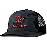 ARIAT Men's Navy Camo Richardson 112 Trucker Cap with Red 3D Embroidered Logo