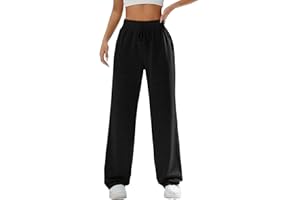 Kiench Teens Girls' Straight Leg Sweatpants High Waisted Baggy Joggers Drawstring