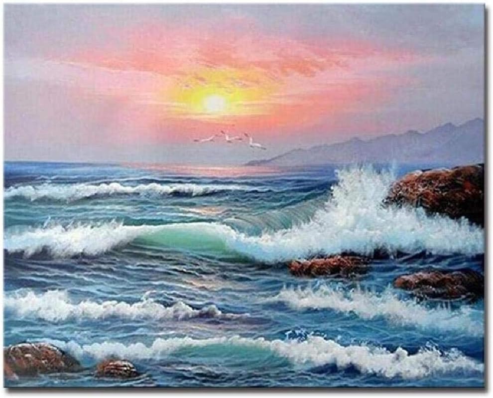 BJBJBJ 1000 Pieces of Wooden Puzzles Tangram Adult Puzzle Wood Sunset Surfing Bird Children Art Leisure Game Parent-Child Toy Suitable for Family