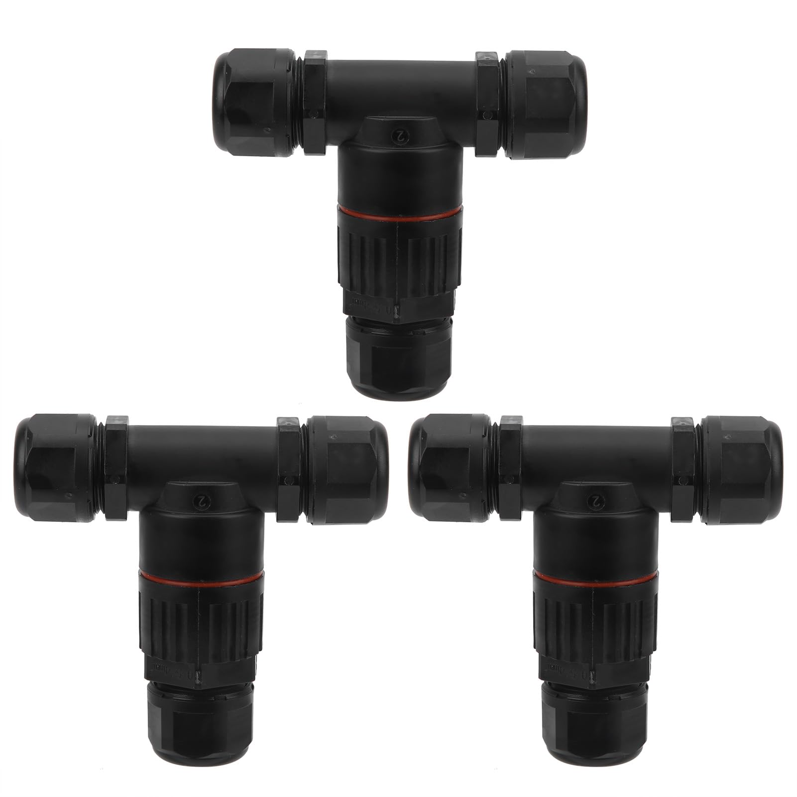 Waterproof Cable Connector, 3PCS 3 Way Ip68 Junction Box Waterproof Wire Connectors 32A Rated Current for Outdoor and Industrial Applications