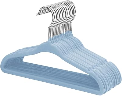 ManGotree Baby Velvet Hangers Infant Toddler Non-Slip Ultra-Slim 15 Pack Blue