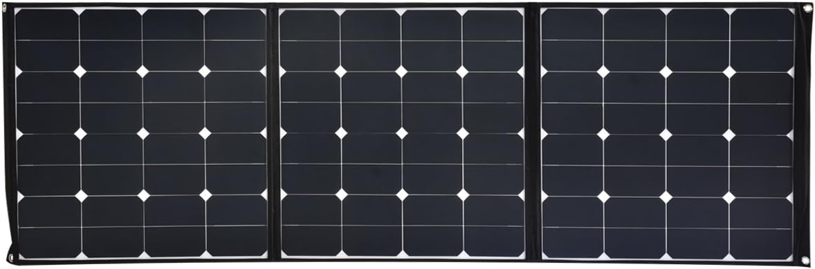 solaroak Solar Charger with Portable Foldable Solar Panel Outdoor Water Resistant SunPower Battery Charger for iPhone,iPad,iPod,Samsung,Camera,All Cellphone and More (Black) (150W Solar Panel)