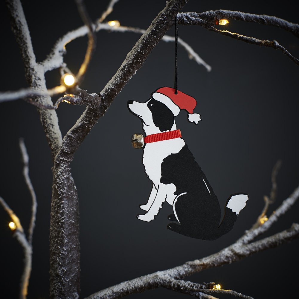 Sweet William Border Collie Christmas tree decoration