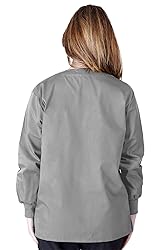 Natural Uniforms Warm Up Scrub Jacket-Gray-Medium