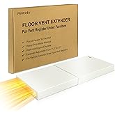 Hometu Sideways Floor Air Vent Extender for Under Furniture, 11.8"-23" Adjustable Metal Material Vent Deflector, Heavy-Duty Heat-Resistant HVAC Redirector for Bed, Sofa, Wardrobe