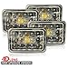 UNI 4X6 45W Sealed Beam Rectangular LED Headlights H4 Plug for H4651 H4652 H4656 H4666 H4668 H6545 Kenworth T800 T400 T600 Peterbilt 357 378 379 FREIGHTLINER 112 120 Western Star 4900