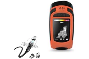 BoxWave Cable Compatible with Seek Thermal Reveal FirePRO - MagnetoSnap AllCharge Cable, Magnet Charging Cable USB Type-C Micro USB - Jet Black