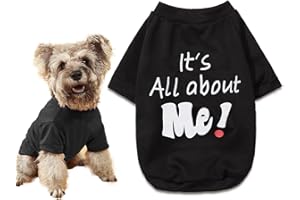 DroolingDog Dog Tee Shirts Black Dog Shirt Yorkie Clothes Dog T Shirt Small Puppy Dog Clothes Tshirts for Dogs Boy