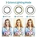 E-More Selfie Ring Light with Cell Phone Holder Stand for Live Stream Makeup, 3-Light Mode, 10-Level Brightness LED Desk Lamp, Lazy Bracket Long Arms Mobile Phone Clip Holder for iPhone/Android