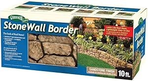 BestNest Gardeneer Stonewall Faux Stone Border Edges, Tan, Pack of 4