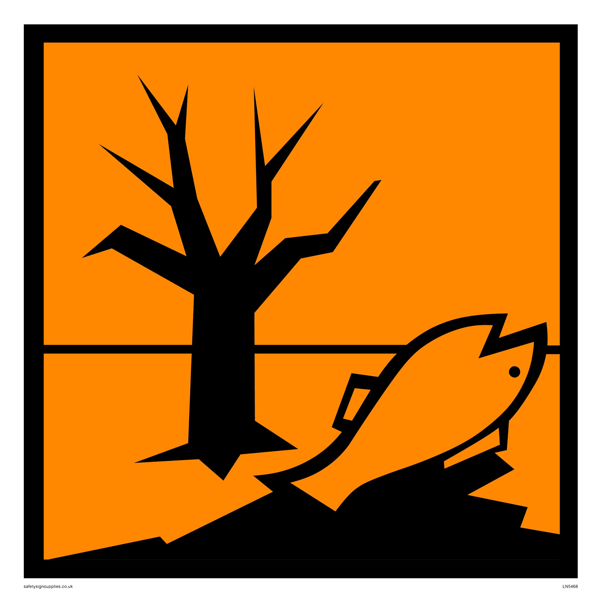 Pack of five - Hazardous To The Environment Sign - 200x200mm - S20