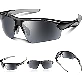 Polarized Sports Sunglasses for Men Women,UV400 Protection Sunglass for Running Cycling Fishing Hiking TR90
