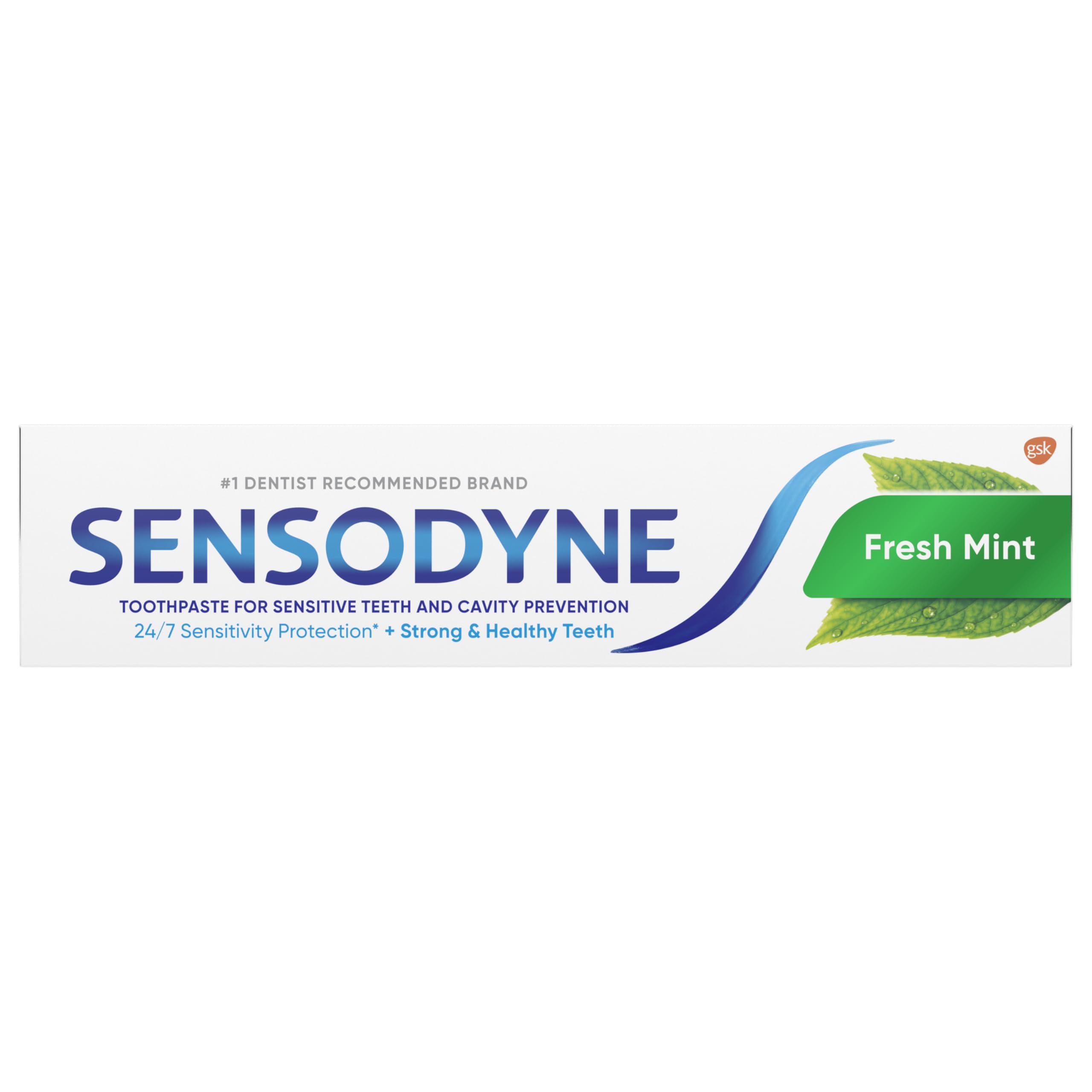 Sensodyne Fresh Mint Sensitive Toothpaste, ADA Accepted Toothpaste for Cavity Prevention and Sensitive Teeth Treatment - 4 Ounces (Pack of 2)