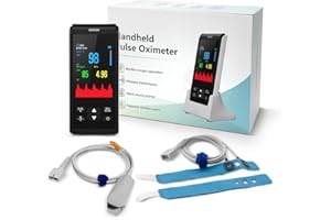 MUGATREE Pulse Oximeter Fingertip Infant Pulse Oximeter Overnight for Kids Handheld Blood Oxygen Saturation Monitor for SpO2 and Pulse Rate Continuous Infant Monitoring Baby Oxygen Monitor & Adult Finger Spot