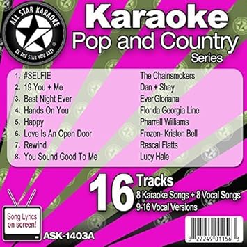 All Star Karaoke Pop And Country Series Ask 1403a By All