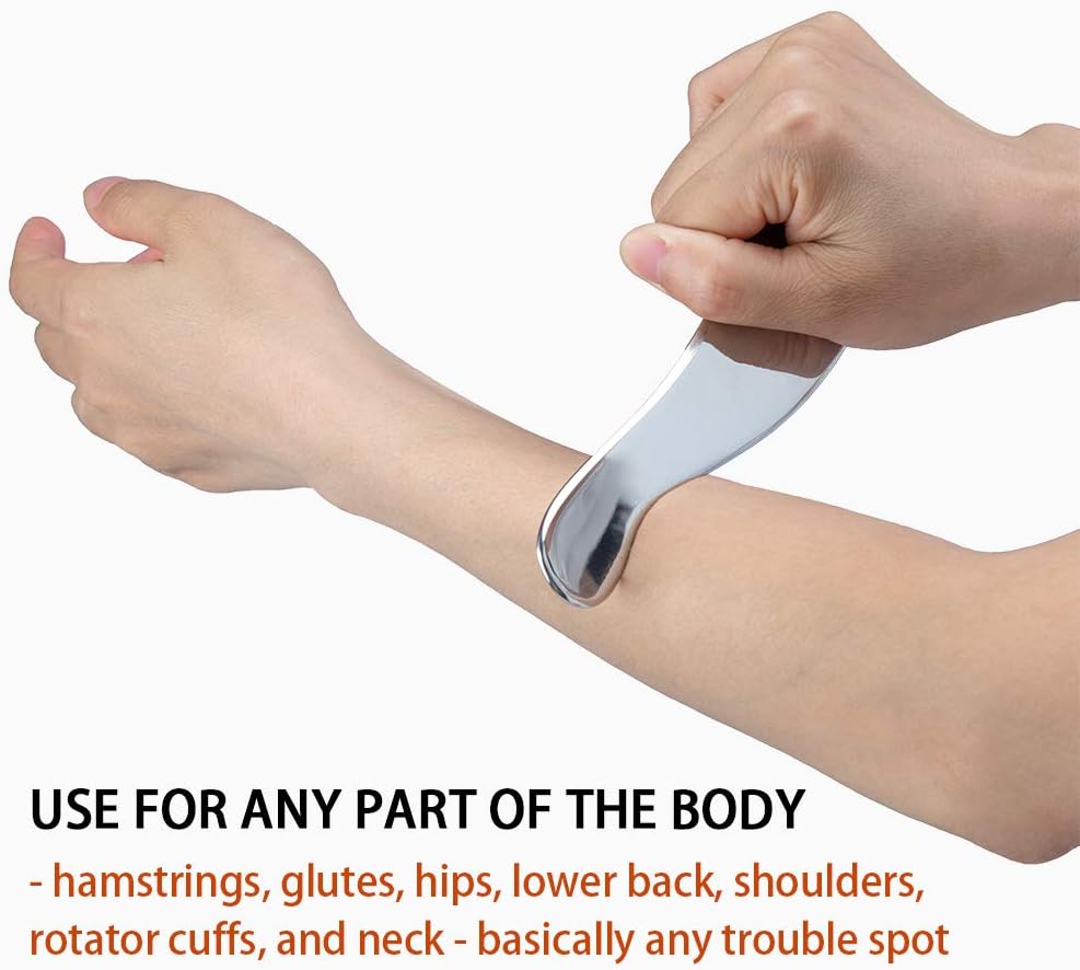 Allshow Gua Sha Tools, Stainless Steel Scraping Massage Tool, IASTM Tools, Myofascial Scraping Tools To Physical Therapy, Scar Tissue and Soft Tissue: Health & Personal Care
