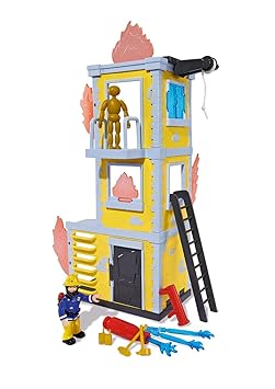 Simba 109257652 - Feuerwehrmann Sam Großer Trainings-Turm mit Figur 42 cm
