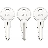 3 Pack LL71 Replacement Keys Compatible with Hudson Tool Boxes, Not for Craftsman