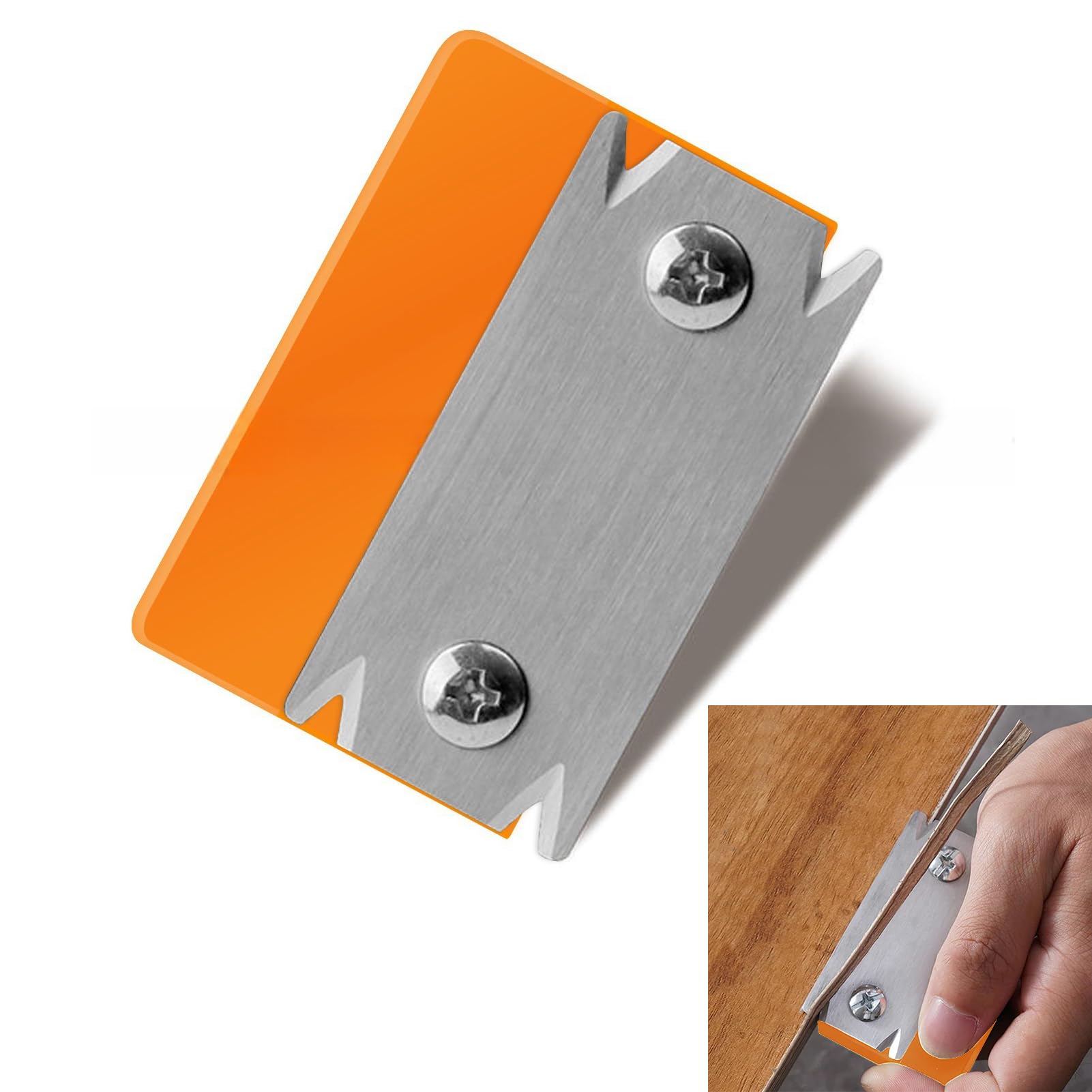 Woodworking Edge Trimmer,Orange Portable Manual Edge Banding Cutter,Anti-Slip Hand Planer for Wood PVC ABS Veneer Edge Bander Deburring Tool,Edge Banding Trimmer Tool