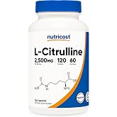 Nutricost L-Citrulline (2500mg) 60 Servings, 120 Tablets | 1250mg Per Tablet, GMO-Free and Gluten Free