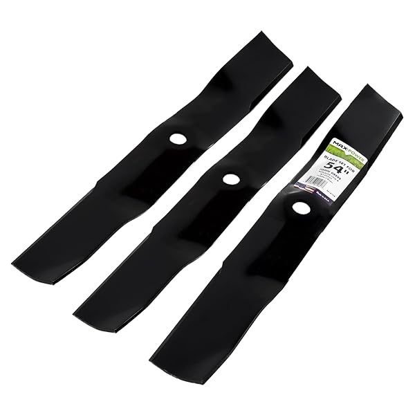 MAXPOWER 561816B 3-BLADE SET FOR 54″ CUT JOHN DEERE, REPLACES OEM NO. M143520, UC22010