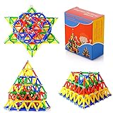 XUELIEE 206 pcs Educational Magnetic Sticks Building Blocks Toys, Magnetic Tiles Construction Blocks 3D Educational Toy Set for Kids