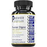 Premier Research Labs Active Digestive Enzymes with Probiotic and Prebiotics - Promotes Full-Spectrum Digestive Support - with Amylase, Protease & Lipase, 60 Plant-Sourced Capsules