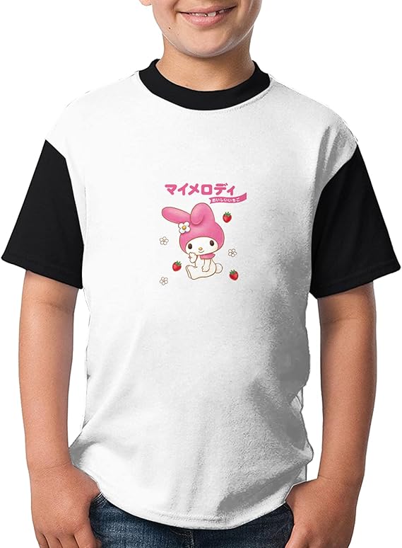 Amazon マイメロディ2 子供服 可愛い 漫画柄 青春半袖tシャツ男子ビッグチルドレン21年夏ファッション中学生男子ハンサム夏服 Tシャツ カットソー 通販