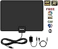 HDTV Antenna -Amplified Digital TV Antenna 50-80 Miles Range Support 1080p 4K& All TV's & with 2018 Newest Detachable Amplifier Signal Booster / Long Coax Cable for Indoor