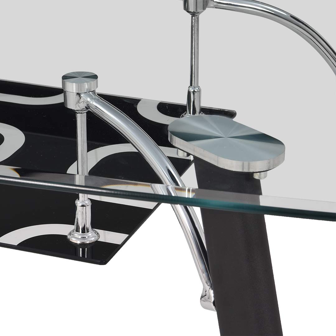 Black Milan Four Seater Dining Table Set Royaloak Best Price With