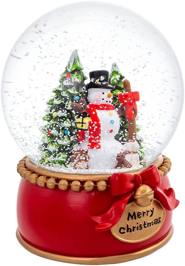 Snow Globes - Kurt S. Adler 120MM Musical Snowman with Trees Waterglobe Water Globe, Multi