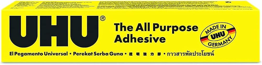 UHU All Purpose Adhesive 125ml Tube - Crystal Clear, Elastic Bond