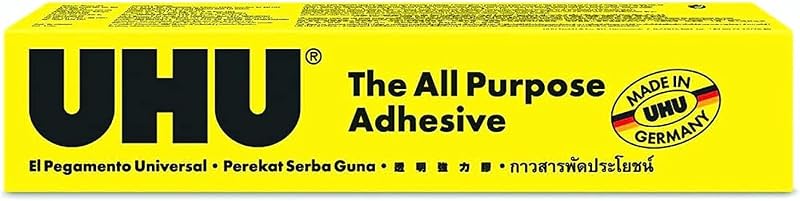 UHU All Purpose Adhesive 125ml Tube - Crystal Clear, Elastic Bond