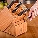Bamboo Knife Block (Without Knives), Best For Storage Of Your Quality Cutlery. Stylish and Eco-Friendly, This Beautiful & Professional Wooden Block Will Be A Great Kitchen Addition. By Midori Way