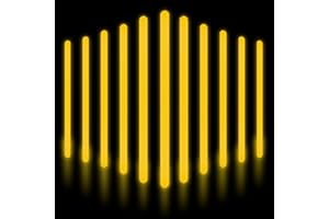YOFOBU 12 Inch Yellow Glow Stick Bulk 24 Pack Jumbo Light Sticks Glow in the Dark Party Supplies Light Up Sticks Party Favors Glow Toy for Halloween,ThanksGiving Day,Hawaii Carnival,Wedding,Birthday