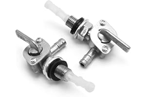 CADUFUELLY 2Pcs Fuel Tank Shut Off Valves, Heavy Duty Gas Engine Fuel Tank Valve, Metal Gas Fuel Tank Switch for Motorcycle A
