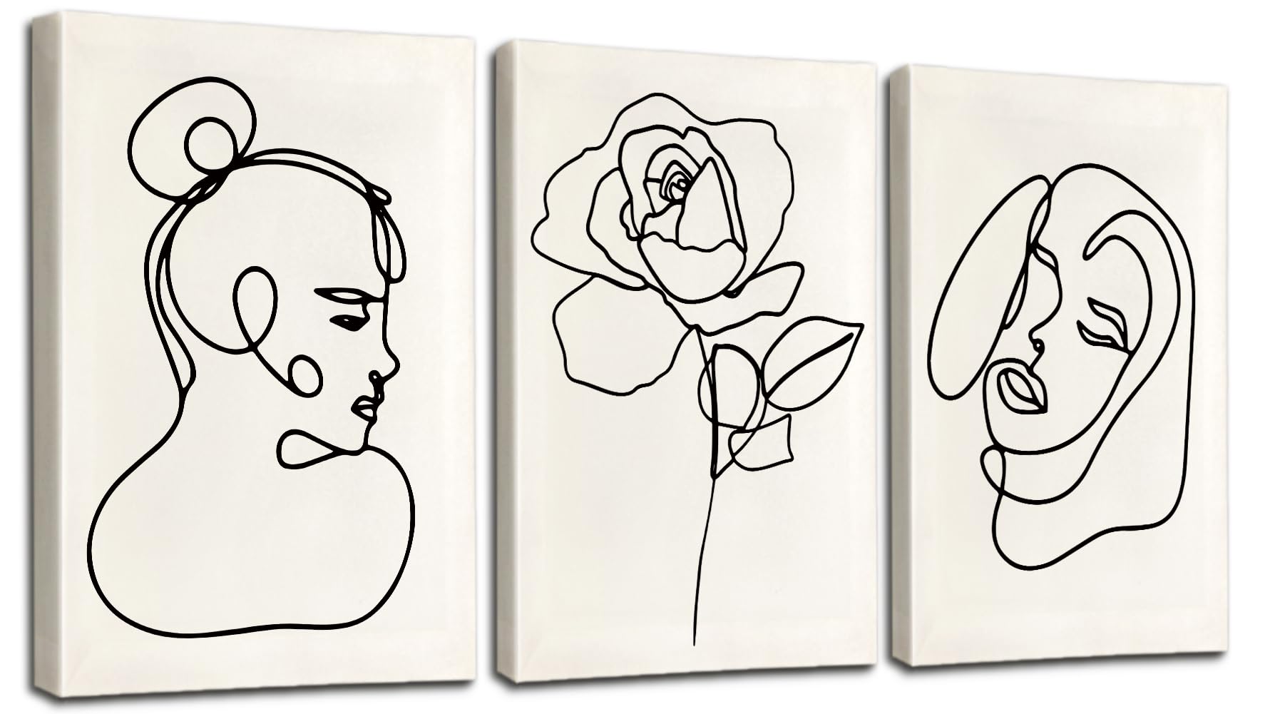 Sungeek Canvas Wall Art Prints 3 Pieces Modern Picture Framed Abstract Artwork Paintings for Bedroom Living Room Kitchen Home Wall Decoration Paintings 30 x 40cm