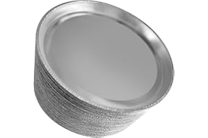 Aluminum Sample Pan for Laboratory Moisture Analyzers,102mm Disposable Aluminum Weighing Dishes, 80Pcs