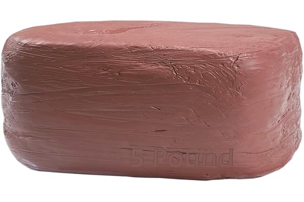 ReArt Natural Air-Dry Clay 5lbs, Terracotta for Sculpting, Wheel Throwing, Hand Building, All-Purpose Modeling Clay