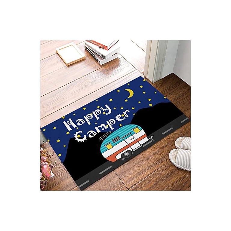 wenhuamucai Happy Camper Camping Fußmatte ENTRANCE Mat Fußmatte Teppich