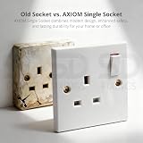 eMarkooz Single Switched Socket Wall 1 Gang Plug BS1363 13 Amp White view 5